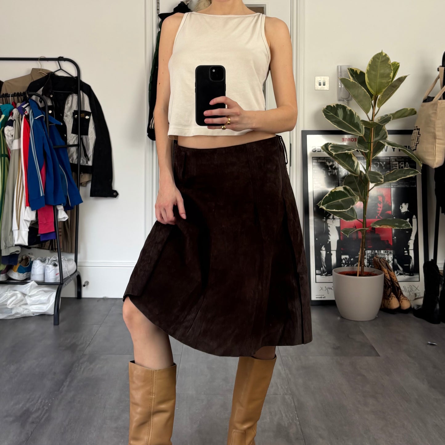 Vintage Suede Skirt